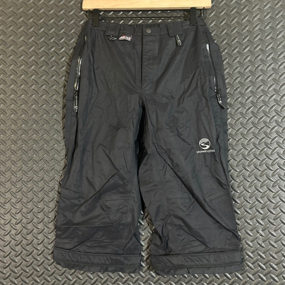 Showers Pass Women Small Artex Weatherproof Breathable Cycling Rain Shorts Black